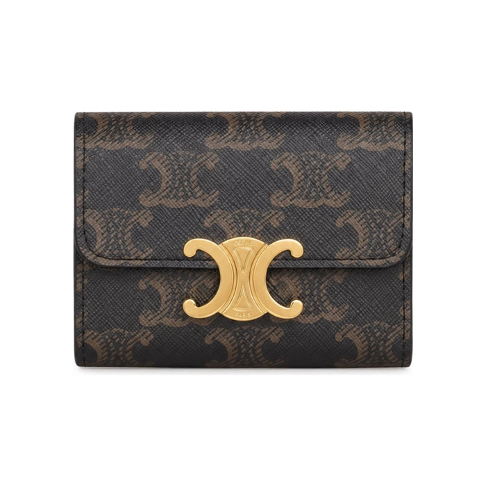 CELINE Triomphe Compact Trifold Women's Wallet