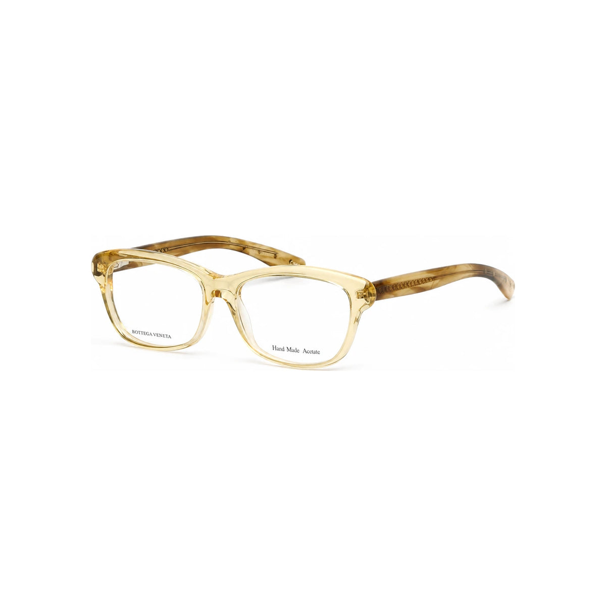 Bottega Veneta Translucent Acetate Square Eyeglass Frames Unisex