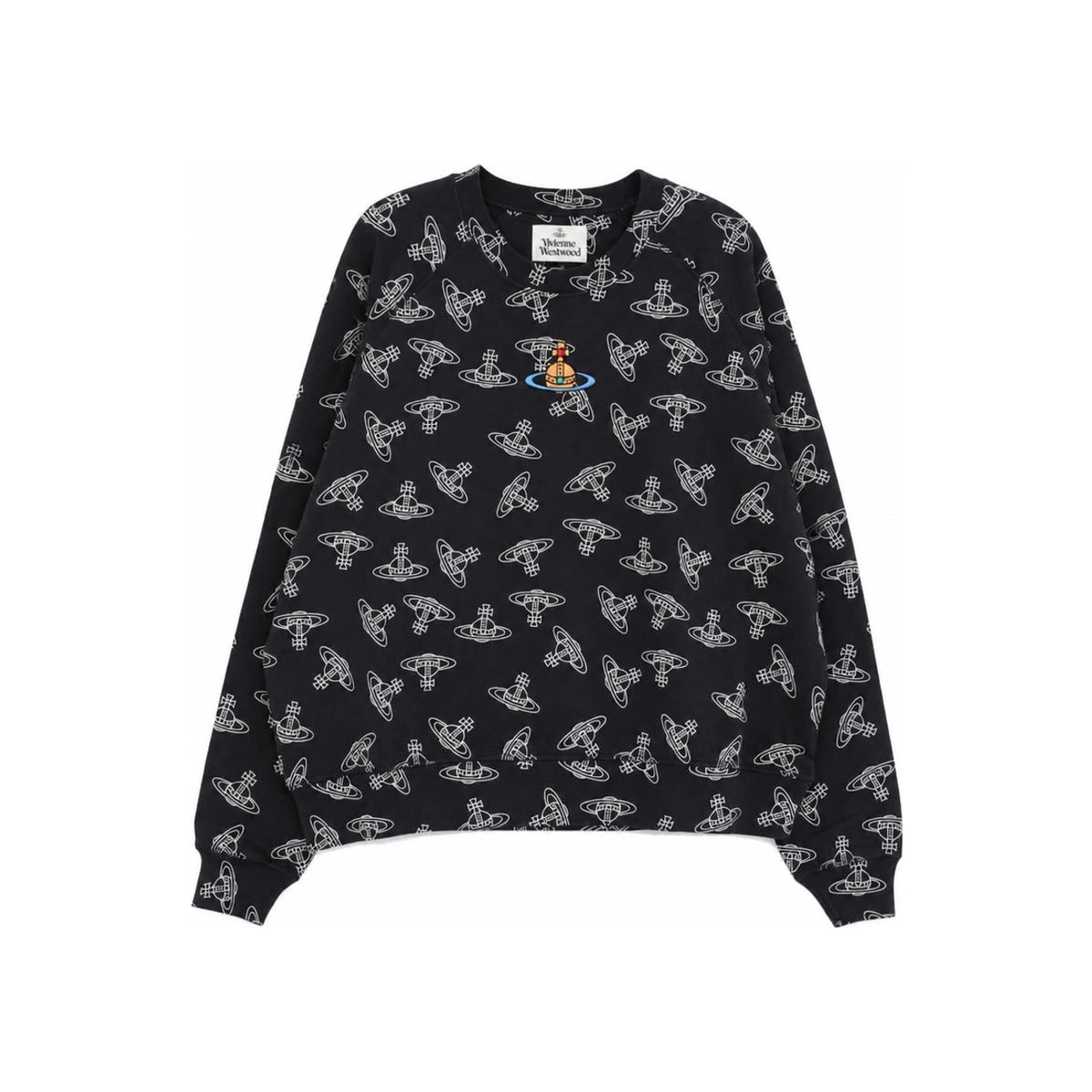 Vivienne Westwood Raglan Sweatshirt Black Cotton Pullover Top