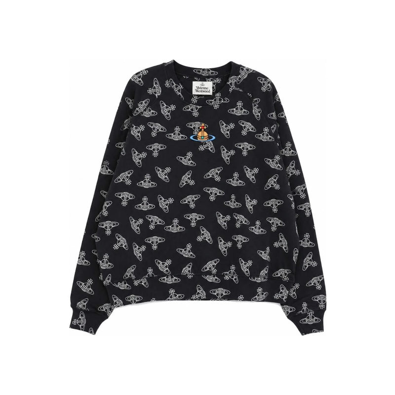 Vivienne Westwood Raglan Sweatshirt Black Cotton Pullover Top