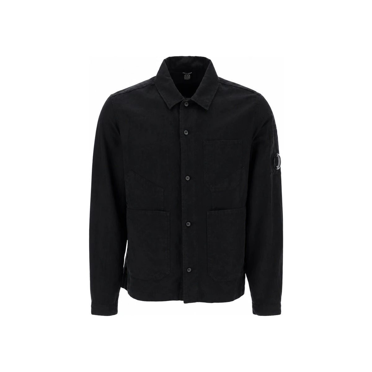 CP Company Black Cotton Linen Men’s Overshirt
