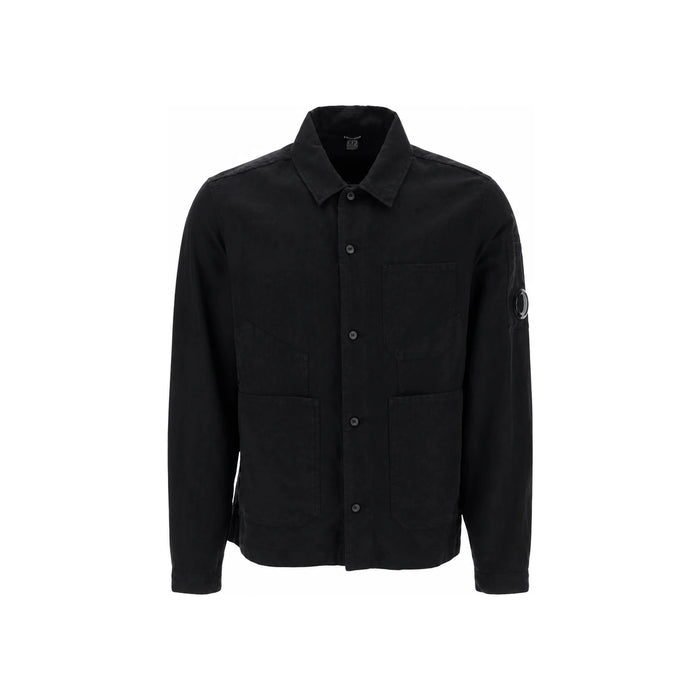 CP Company Black Cotton Linen Men’s Overshirt