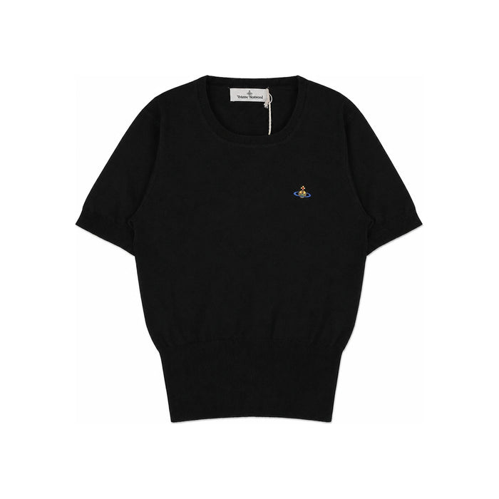 Vivienne Westwood Black BEA Knit Round Neck Top