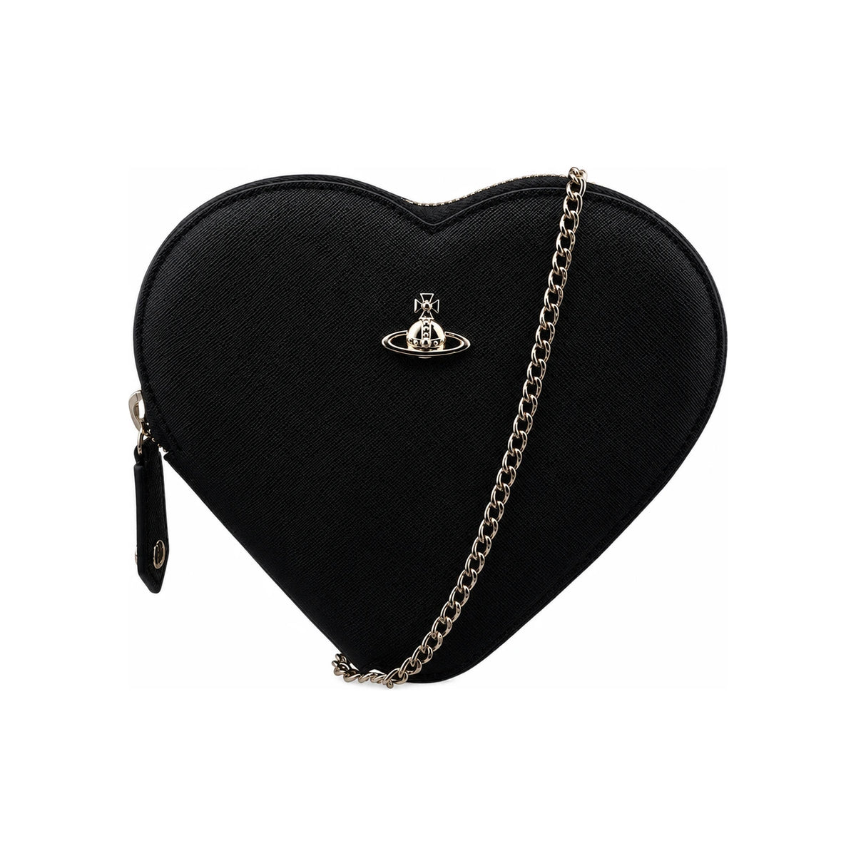 Vivienne Westwood New Heart Bag Black Chain Crossbody Bag