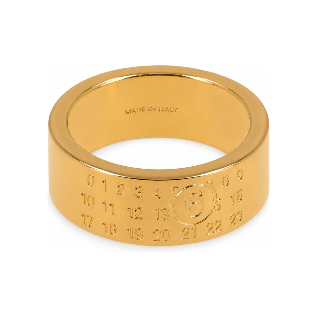 Maison Margiela Silver Engraved Number Logo 8mm Ring