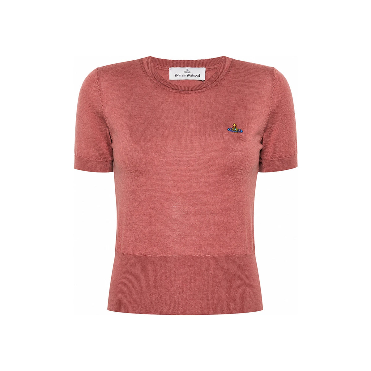 Vivienne Westwood Bea Knit Top Rose Round Neck Sweater