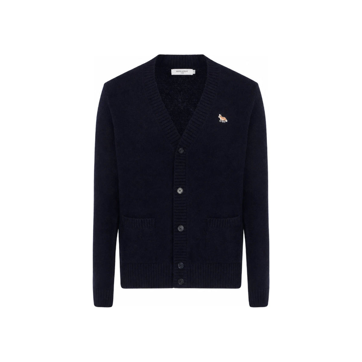 Maison Kitsune Baby Fox Patch Cosy Cardigan Men’s Knit Round HM00501 KT1006 P480