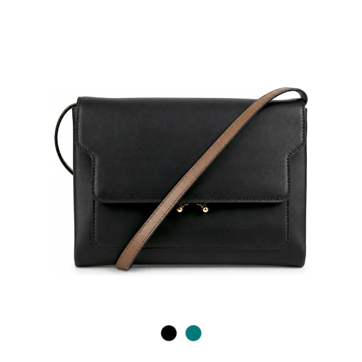 Marni Trunk Black Green Crossbody Bag PHMPV06U02LV589Z