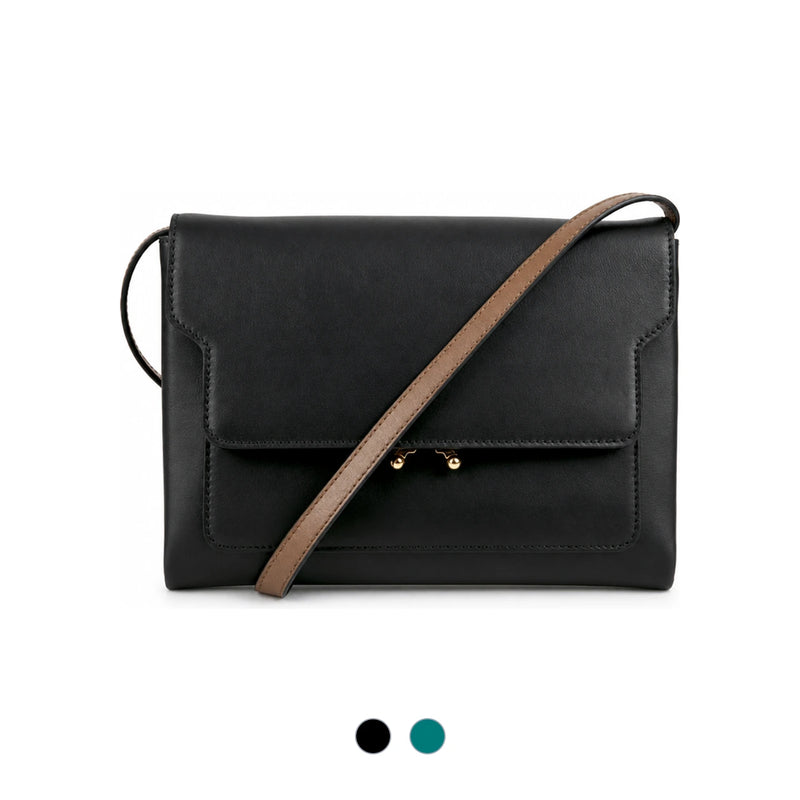 Marni Trunk Black Green Crossbody Bag PHMPV06U02LV589Z
