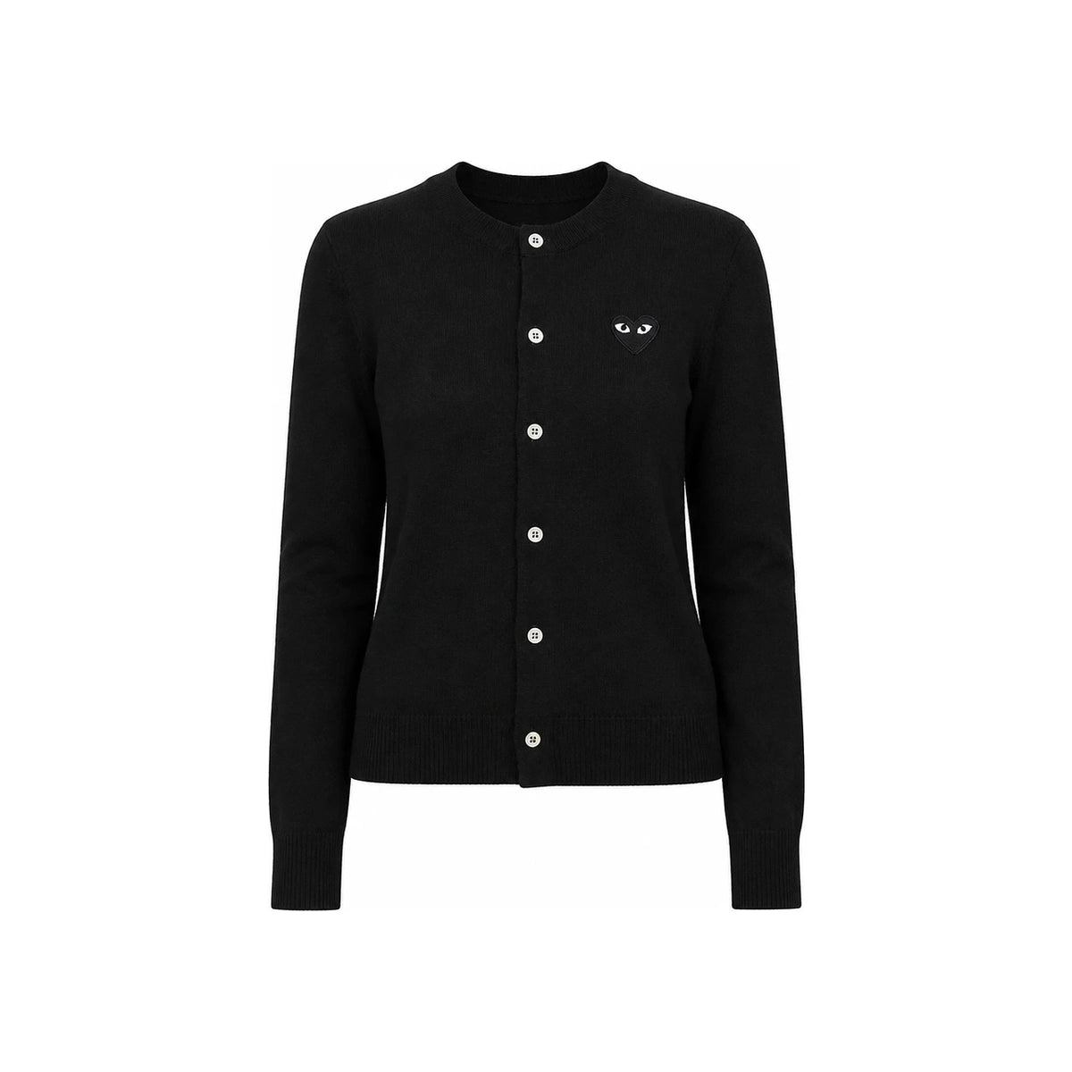 Comme des Garcons Black Heart Patch Wool Cardigan AZ N023 051 1
