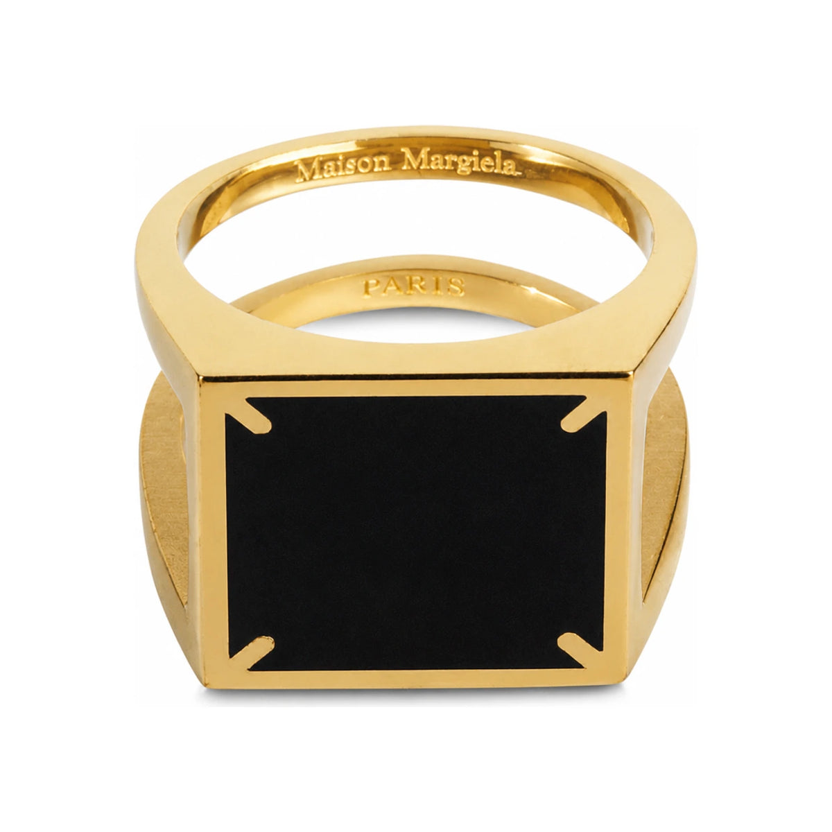 Maison Margiela Sterling Silver Double Band 4-Stitch Ring S50UW0068