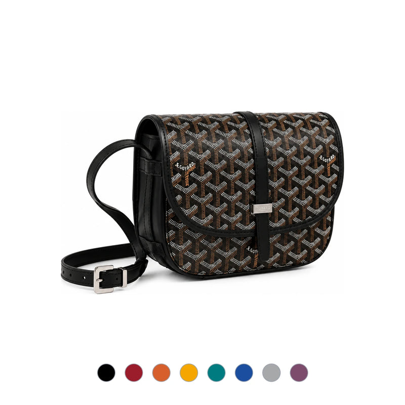 GOYARD Belvedere PM Crossbody Bag Black Leather BELVE3PMLTY01CG01P
