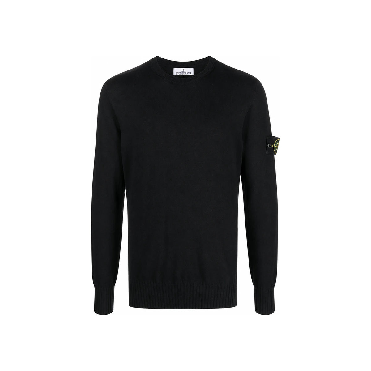 STONE ISLAND Men's Logo Patch Cotton Crewneck Sweater 7415524B0
