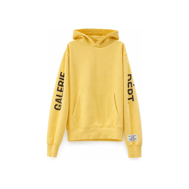 GALLERY DEPT. French Logo Reversible Yellow Hoodie ATKR0002 GOLD