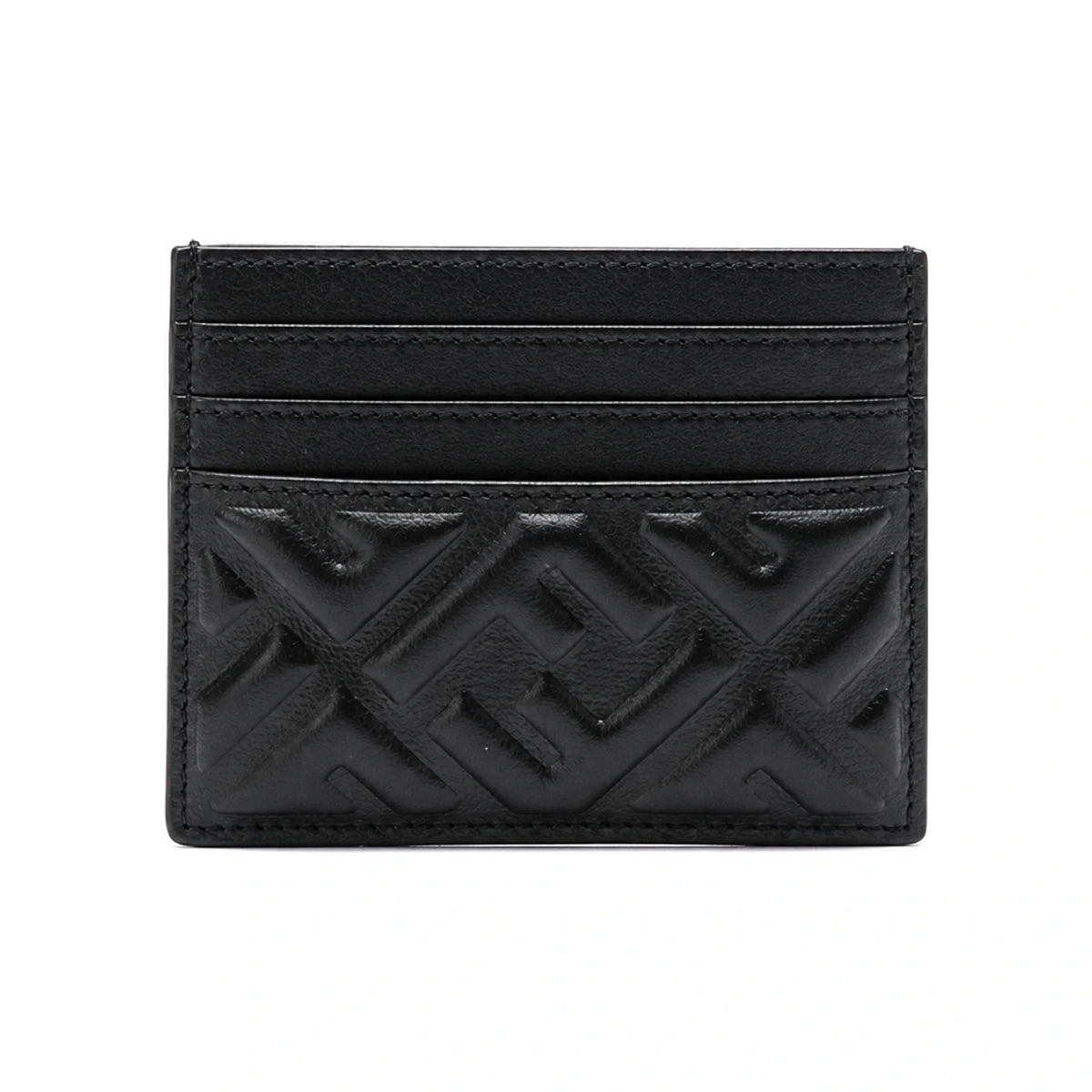 FENDI Women’s Baguette Leather Card Holder Wallet White