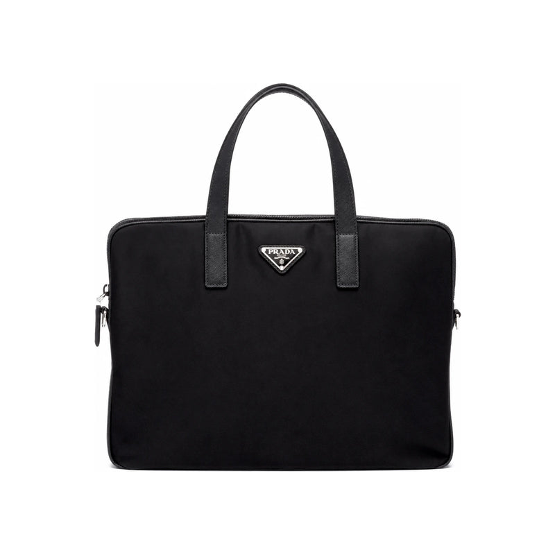 PRADA Triangle Logo Re-Nylon Saffiano Men's Briefcase Tote Bag 2VE368 2DMH F0002