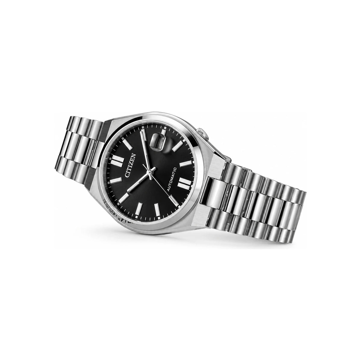 CITIZEN Silver Automatic Sapphire Round Men’s Metal Watch NJ0150 81E