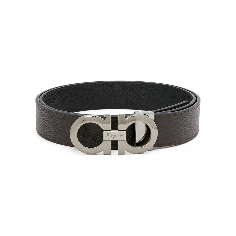 Ferragamo Gancini Reversible Leather Belt for Men Pre-Cut 67 5542 085 0689112