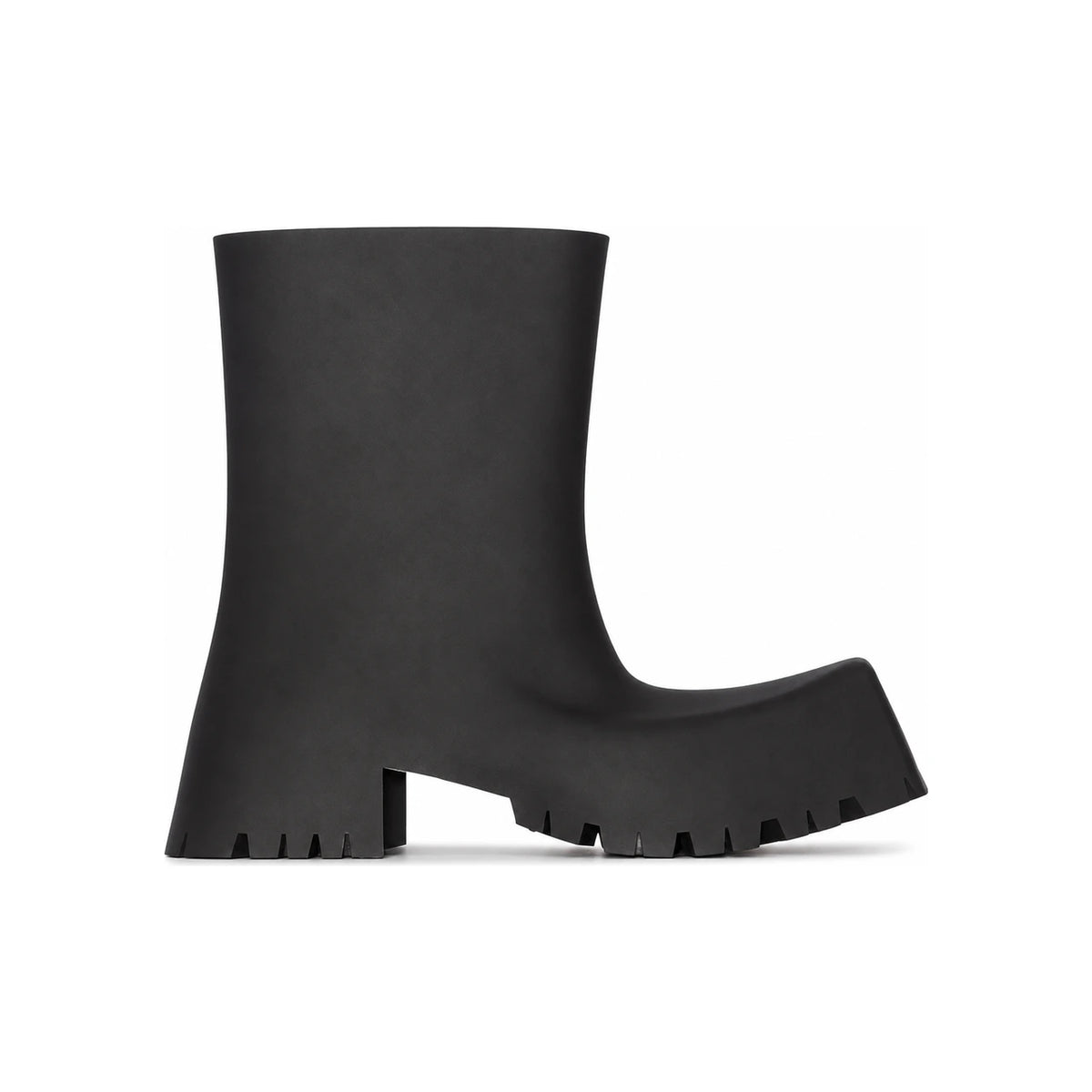 BALENCIAGA Black Trooper Rubber Mid Boots Unisex