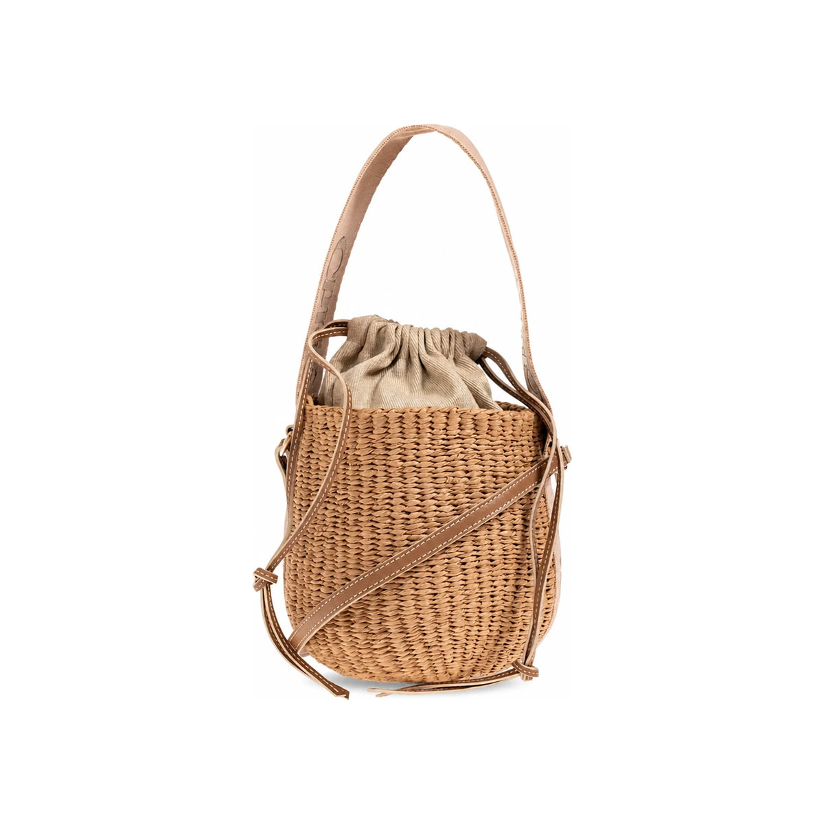 Chloe Woody Small Basket Woven Shoulder Bag for Women CHC23AS381L18 26Y