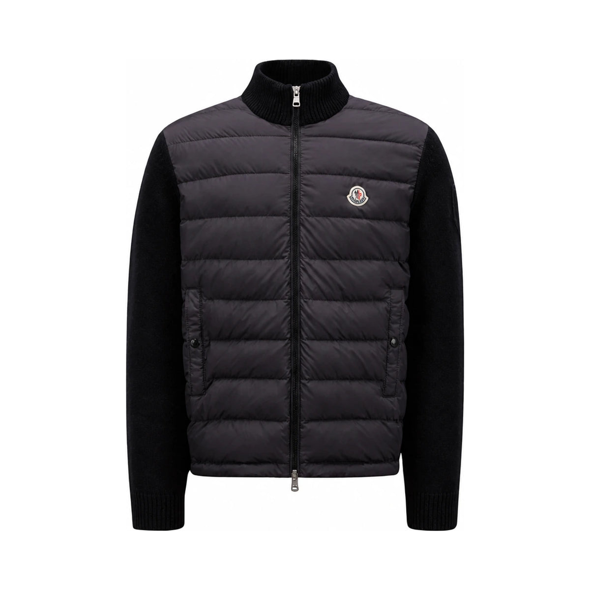 Moncler Tricot Knit Down Cardigan Jacket Black Men's 091 9B00020 M1115