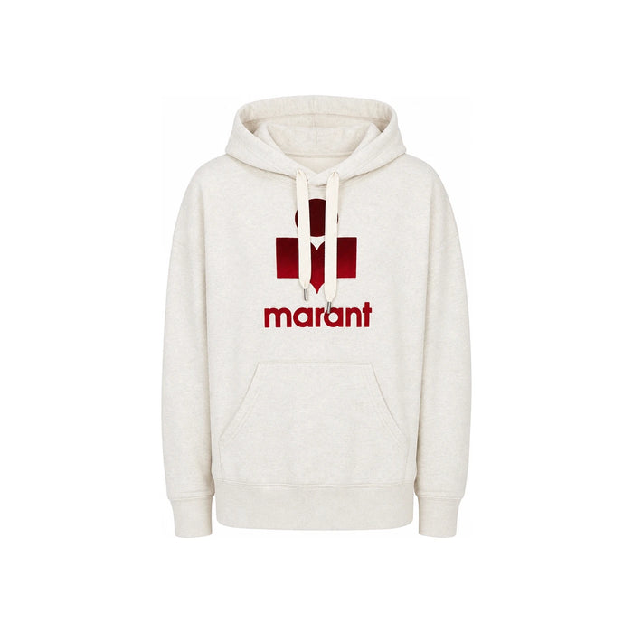 Isabel Marant Logo Fleece Hoodie Men’s Black Cotton Pullover