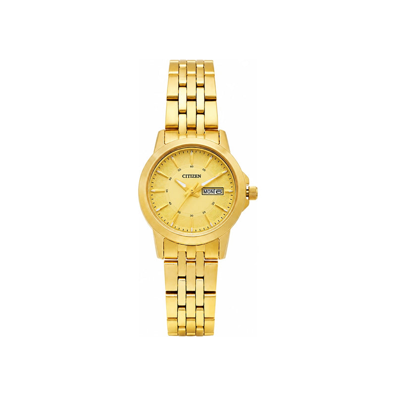 CITIZEN Silver-Tone Stainless Steel Analog Watch Women’s Dress Watch EQ0603 59P