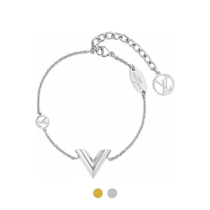 Louis Vuitton Essential V Women's Bracelet Gold Silver M63198