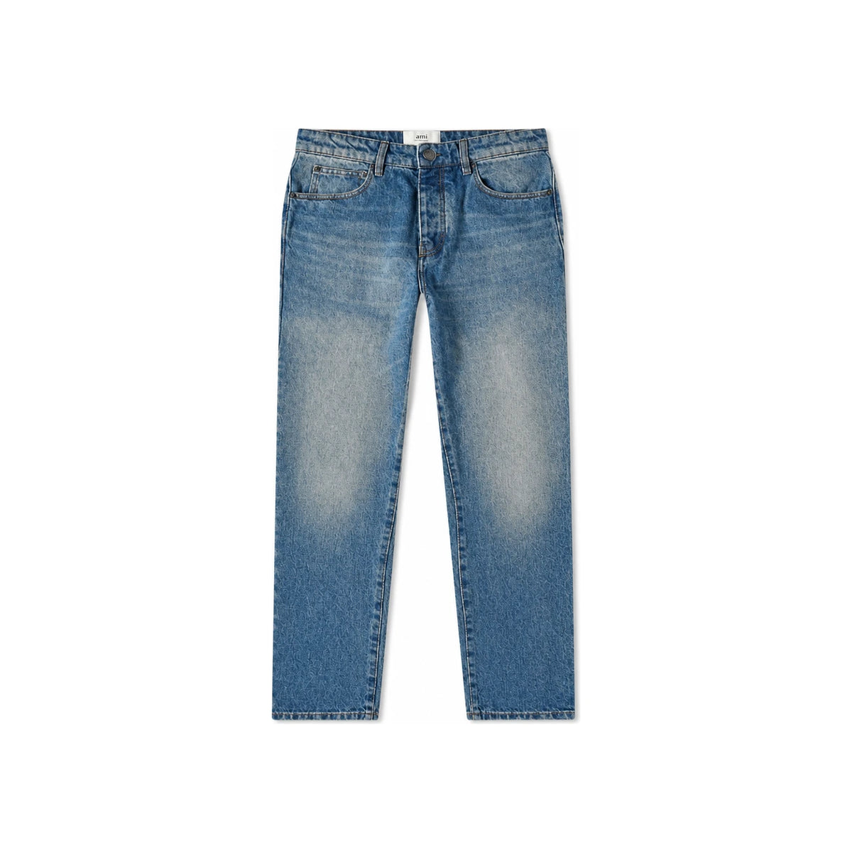 AMI Tapered Fit Blue Denim Jeans
