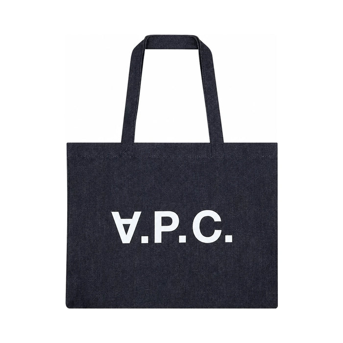 A.P.C. Indigo Logo Canvas Tote Bag M61446 IAI