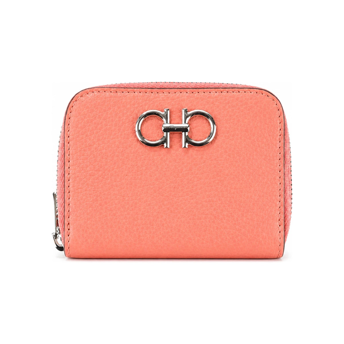 Ferragamo Gancini Zip Around Card Holder Wallet for Wome 22 0406 CORALLO 0758666