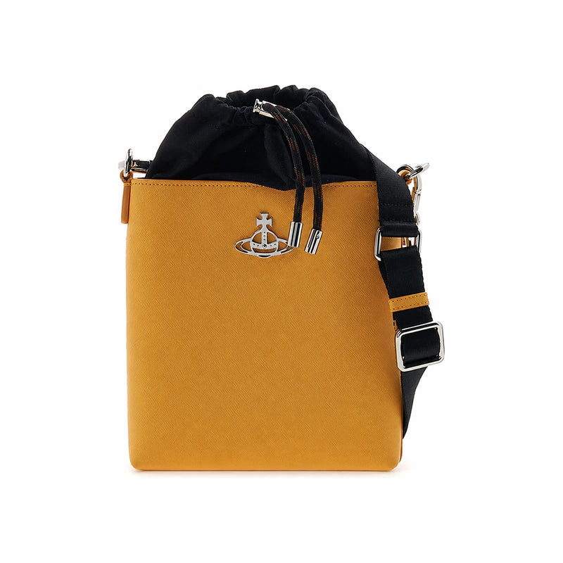 Vivienne Westwood Saffiano Drawstring Crossbody Bag for Women
