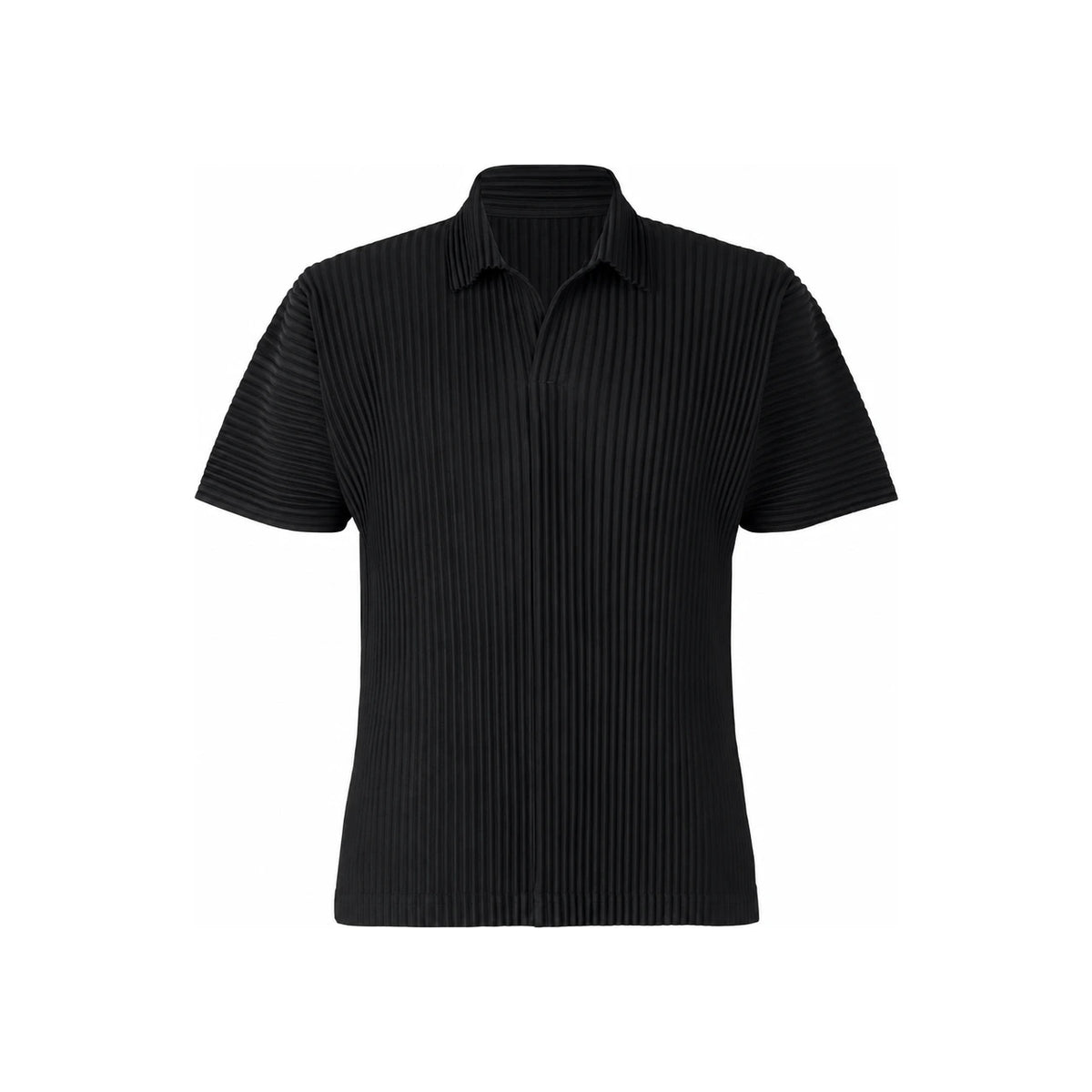 Issey Miyake Homme Plisse Pleated Basic Collared T-Shirt JM330