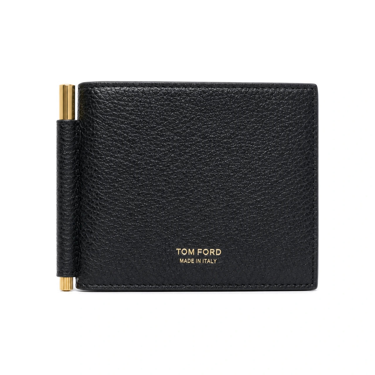 TOM FORD Leather Money Clip Wallet for Men Black Y0231 LCL158G