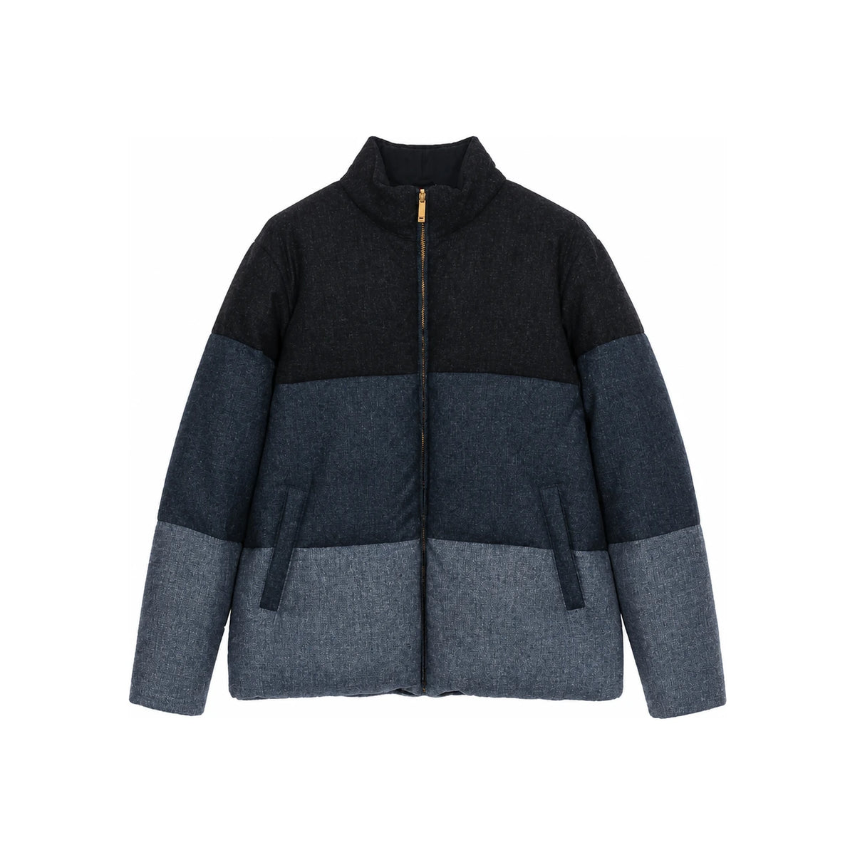 THOM BROWNE Men's 4 Bar Reversible Down Puffer Jacket Navy MJD091X 415