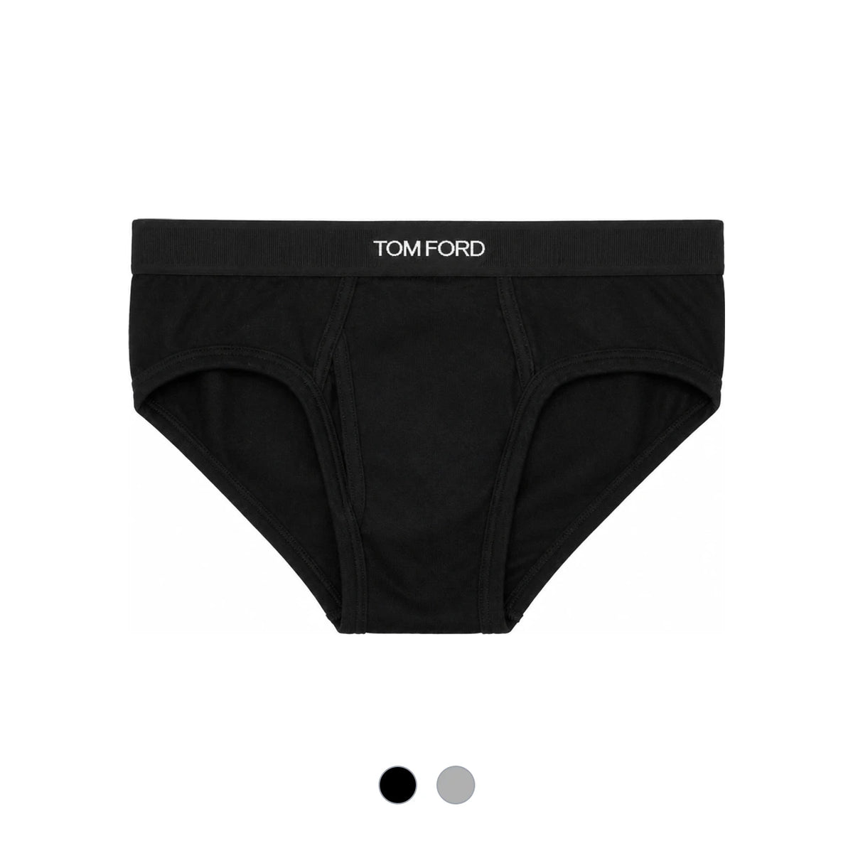 TOM FORD Men's Briefs 2-Pack Black Cotton Underwear Set