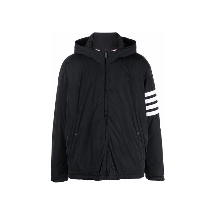 THOM BROWNE Diagonal Stripe Oversized Hooded Down Puffer Jacke MJD102X 07259 415