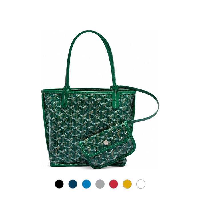 GOYARD Green Anjou Mini Tote Bag for Women