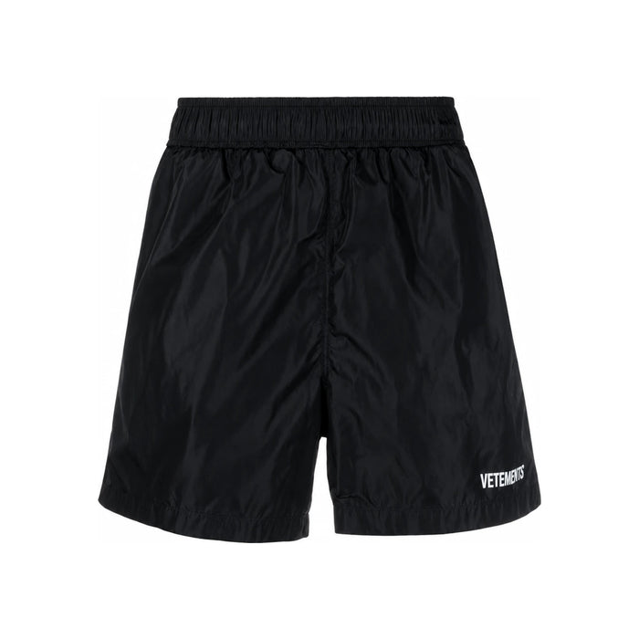 Vetements Logo Print Track Shorts ME63SW700B BK