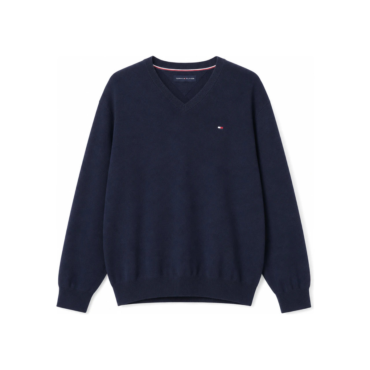 TOMMY HILFIGER Essential Basic V-Neck Knit Sweater Unisex T4745