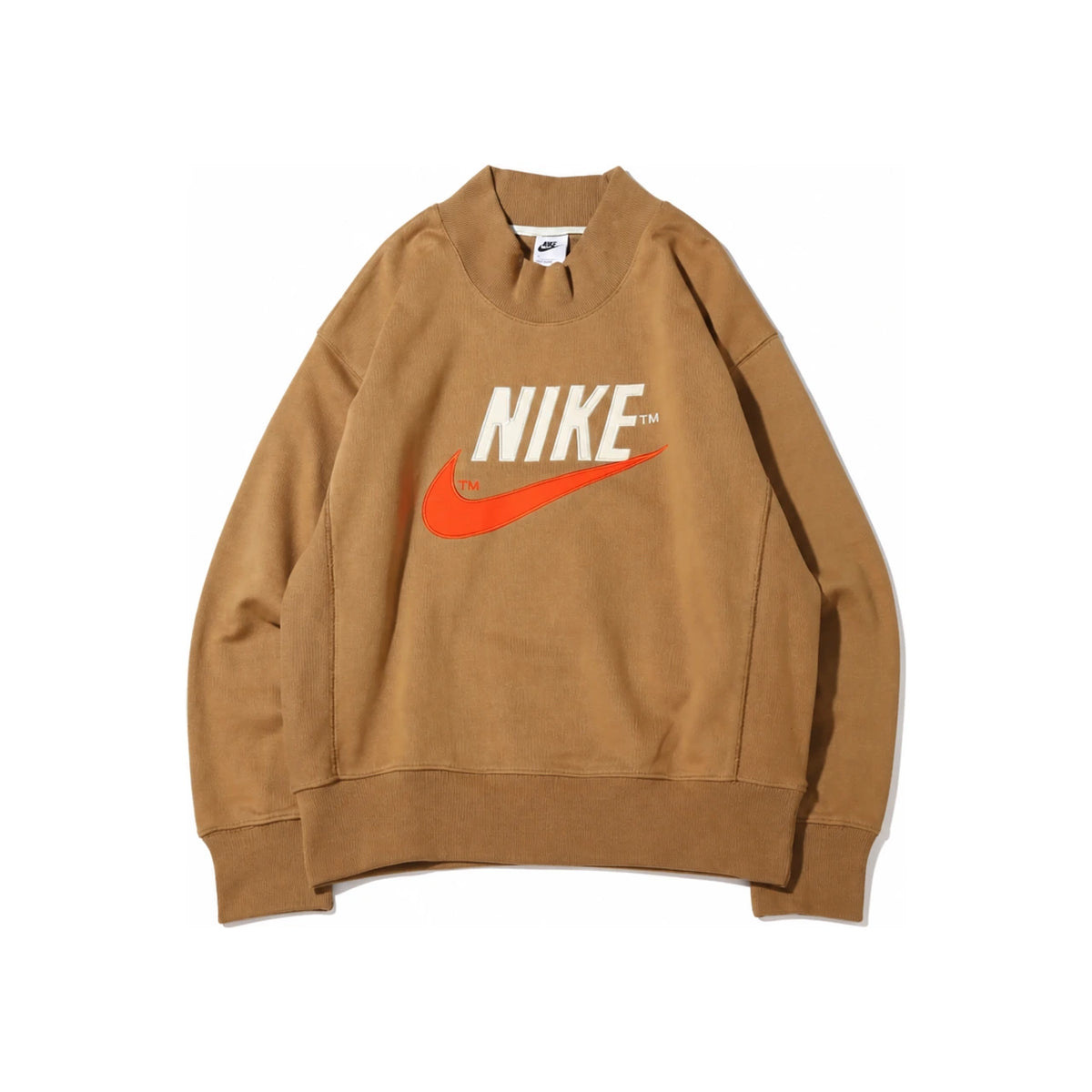 Nike Camel Fleece Crewneck Sweatshirt Mens Asian Fit DM5274 258