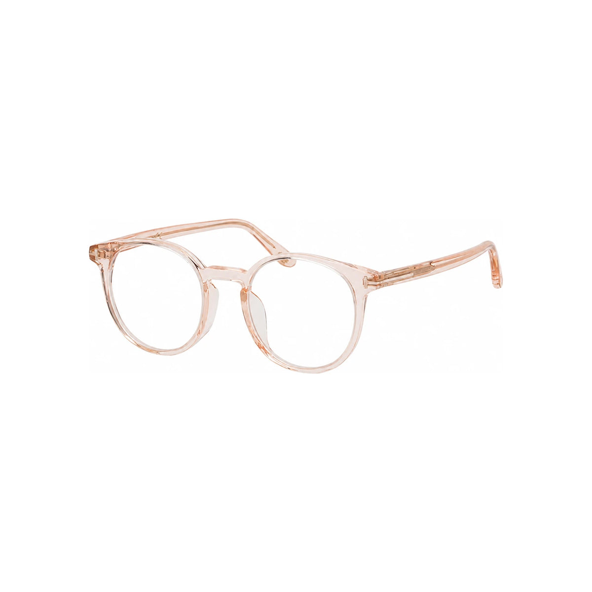 TOM FORD Pink Transparent Blue Light Blocking Acetate Eyeglasses Fr TF5796KB 072