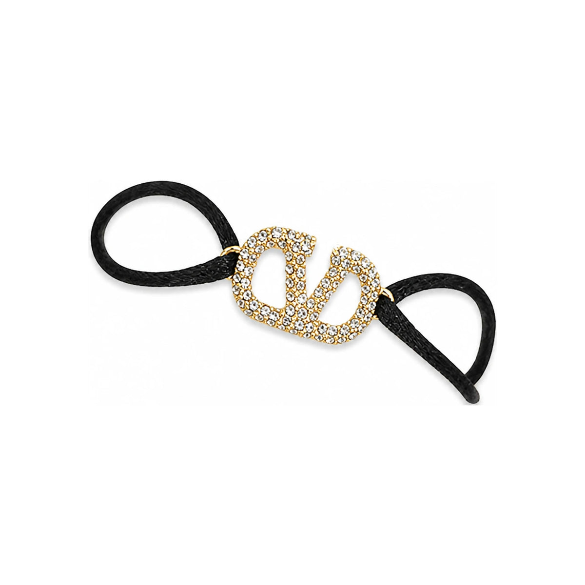 VALENTINO V Logo Crystal Knotted Cord Unisex Bracelet 3W2J0F81 YAB 32U