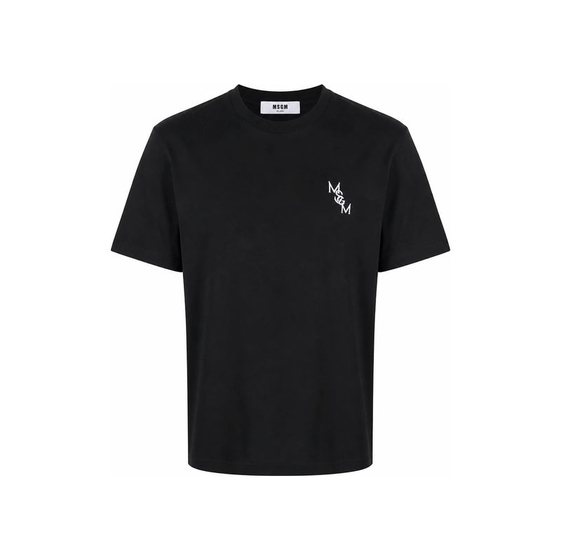 MSGM Black Short-Sleeve T-Shirt Unisex 2841MDM212