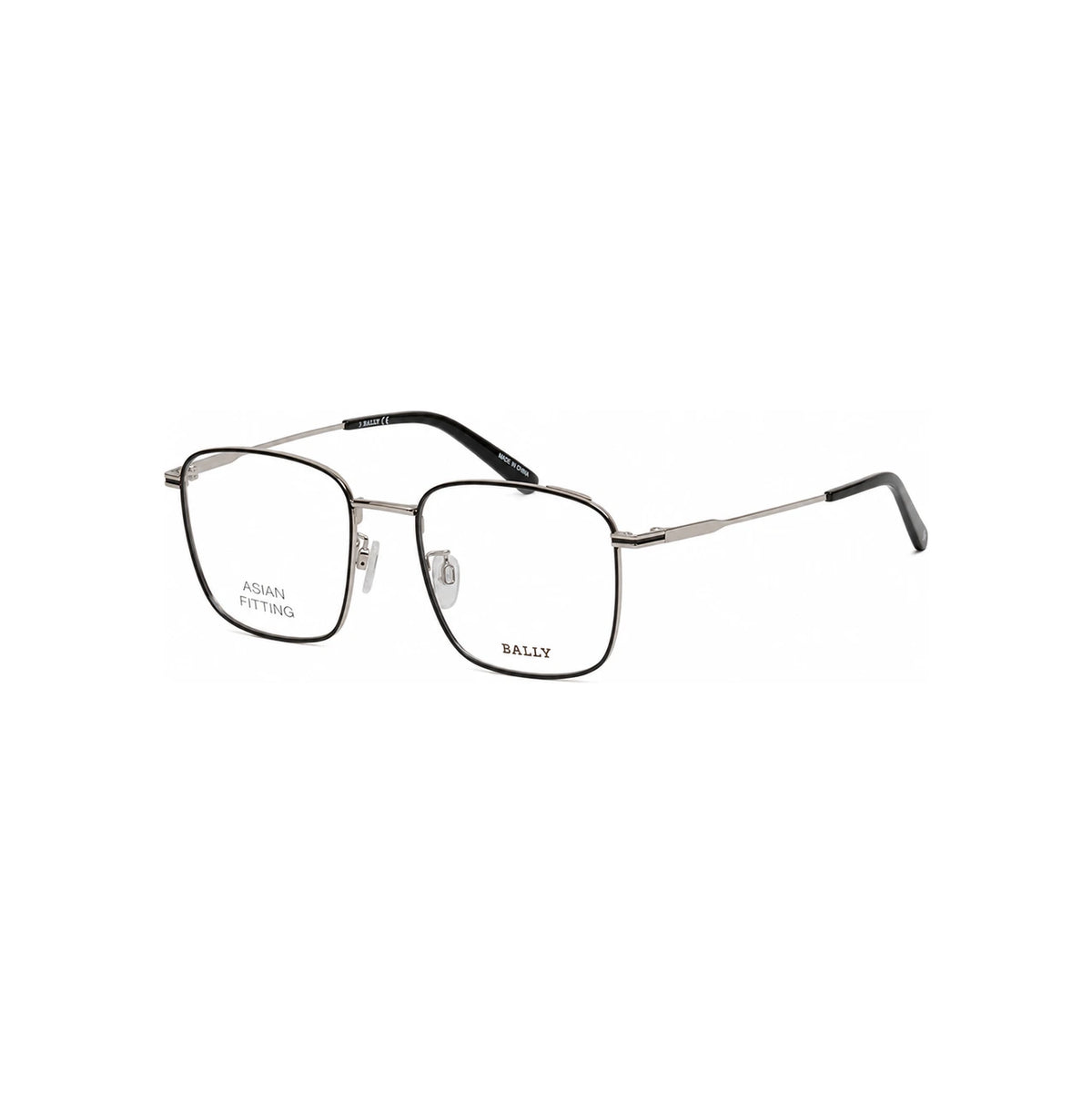 BALLY Lightweight Square Metal Frame Glasses Asian Fit BY5039D 005