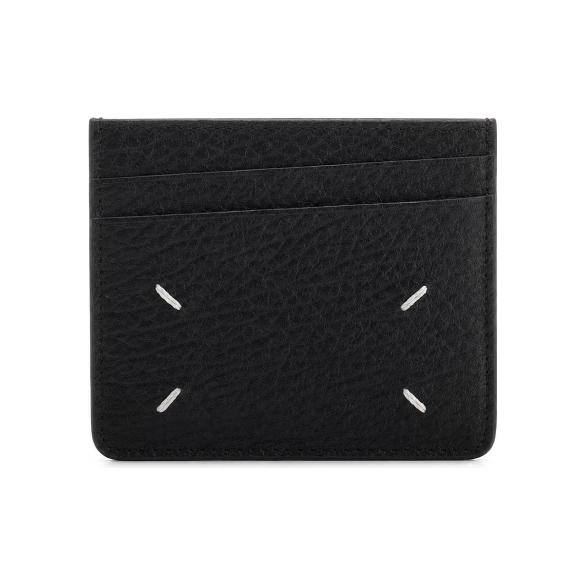 Maison Margiela Four-Stitch Leather Card Holder Black SA1VX0006