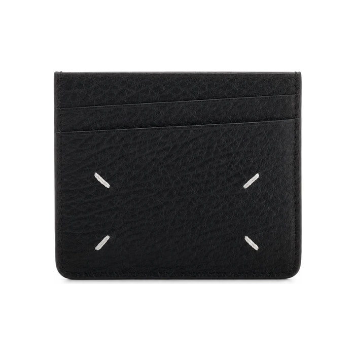 Maison Margiela Four-Stitch Leather Card Holder Black SA1VX0006
