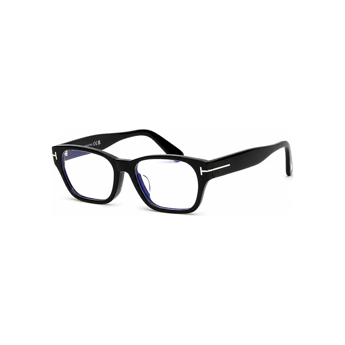 TOM FORD Blue Light Blocking Square Acetate Eyeglasses Asian Fit TF5781DB 001
