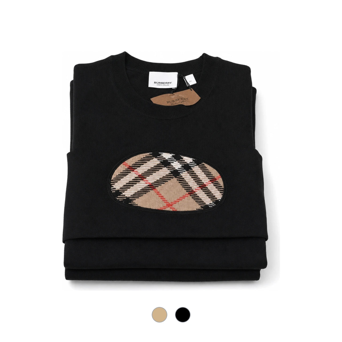 BURBERRY BEMPTON Elbow Patch Wool Crewneck Sweater Women 8075008 1