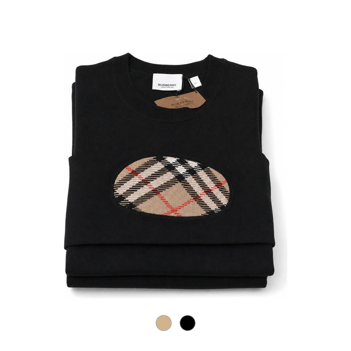 BURBERRY BEMPTON Elbow Patch Wool Crewneck Sweater Women 8075008 1